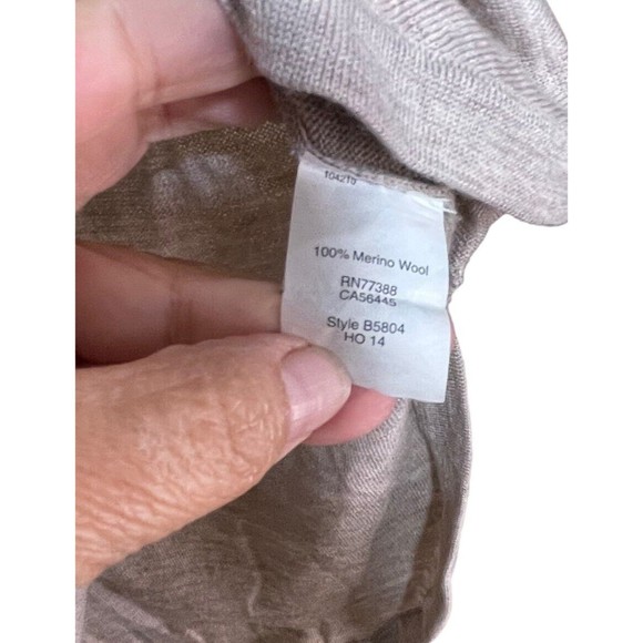 Madewell Northstar Merino Wool Beige Women's Sweater Size‎ Medium B5804 Layering - Picture 6 of 7